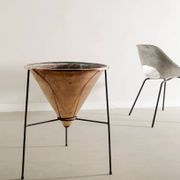 Swedish Mid Century Copper Metal Tripod Planter Hans-Agne Jakobsson, 1950s