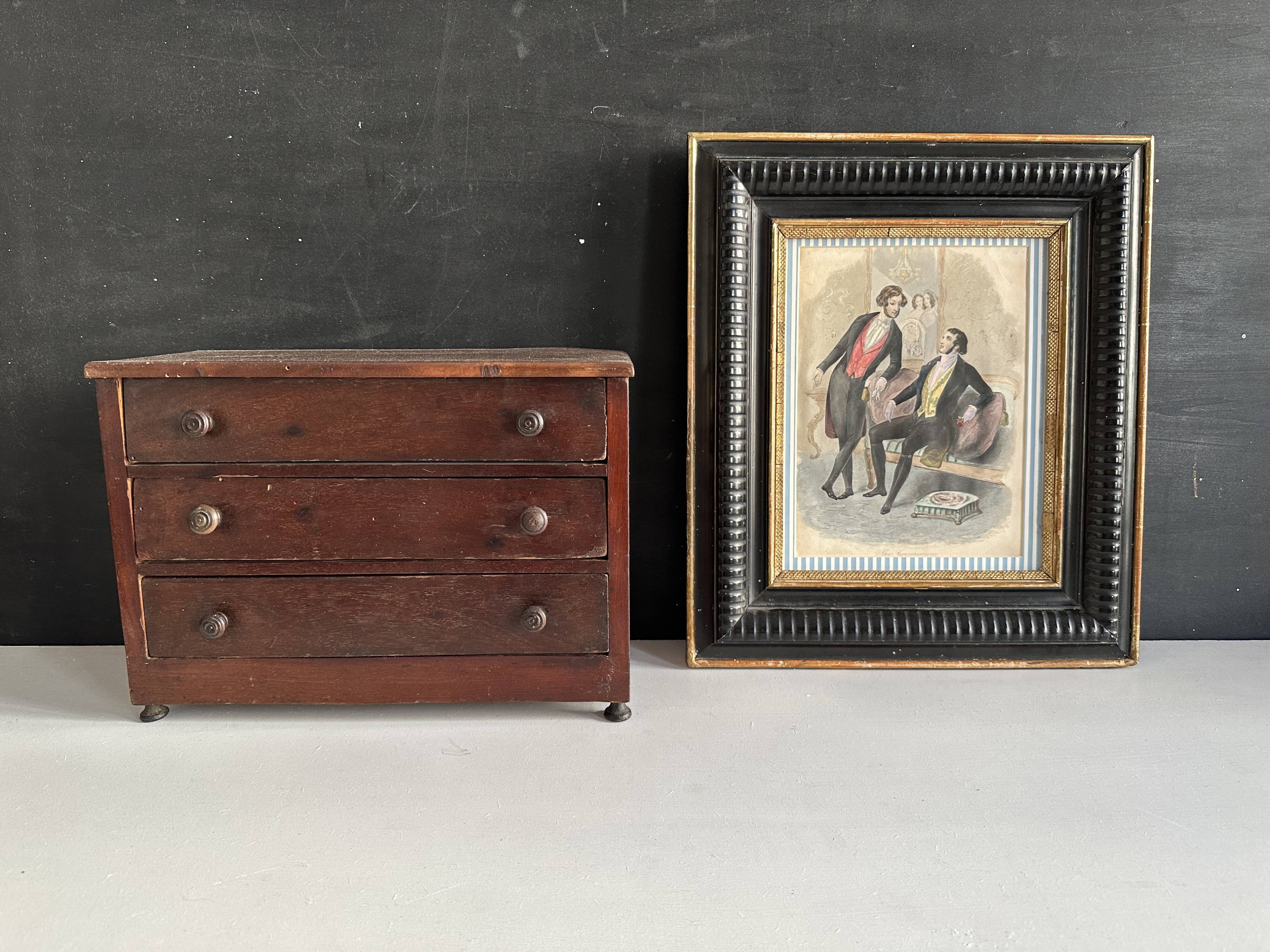 Miniature wooden master cabinet, 19th century