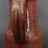 Cream pot, glazed stoneware pitcher, signed Fontgombault, 20th century