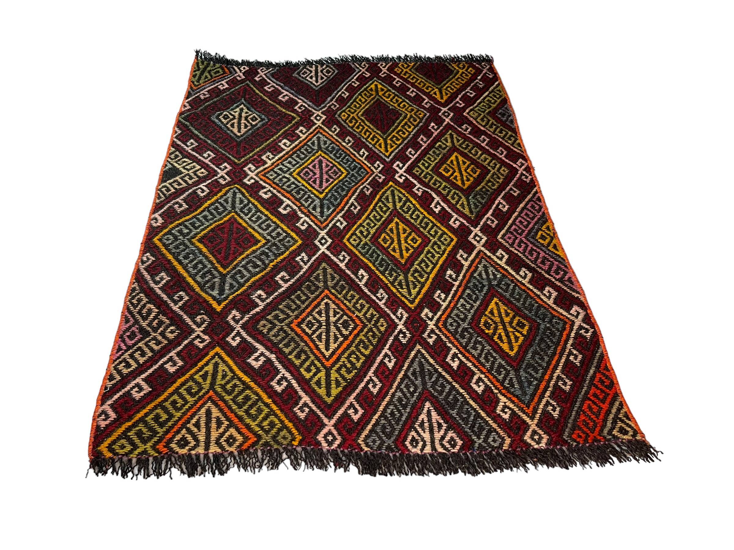 Vintage turkish kilim rug, 97 x 70 cm