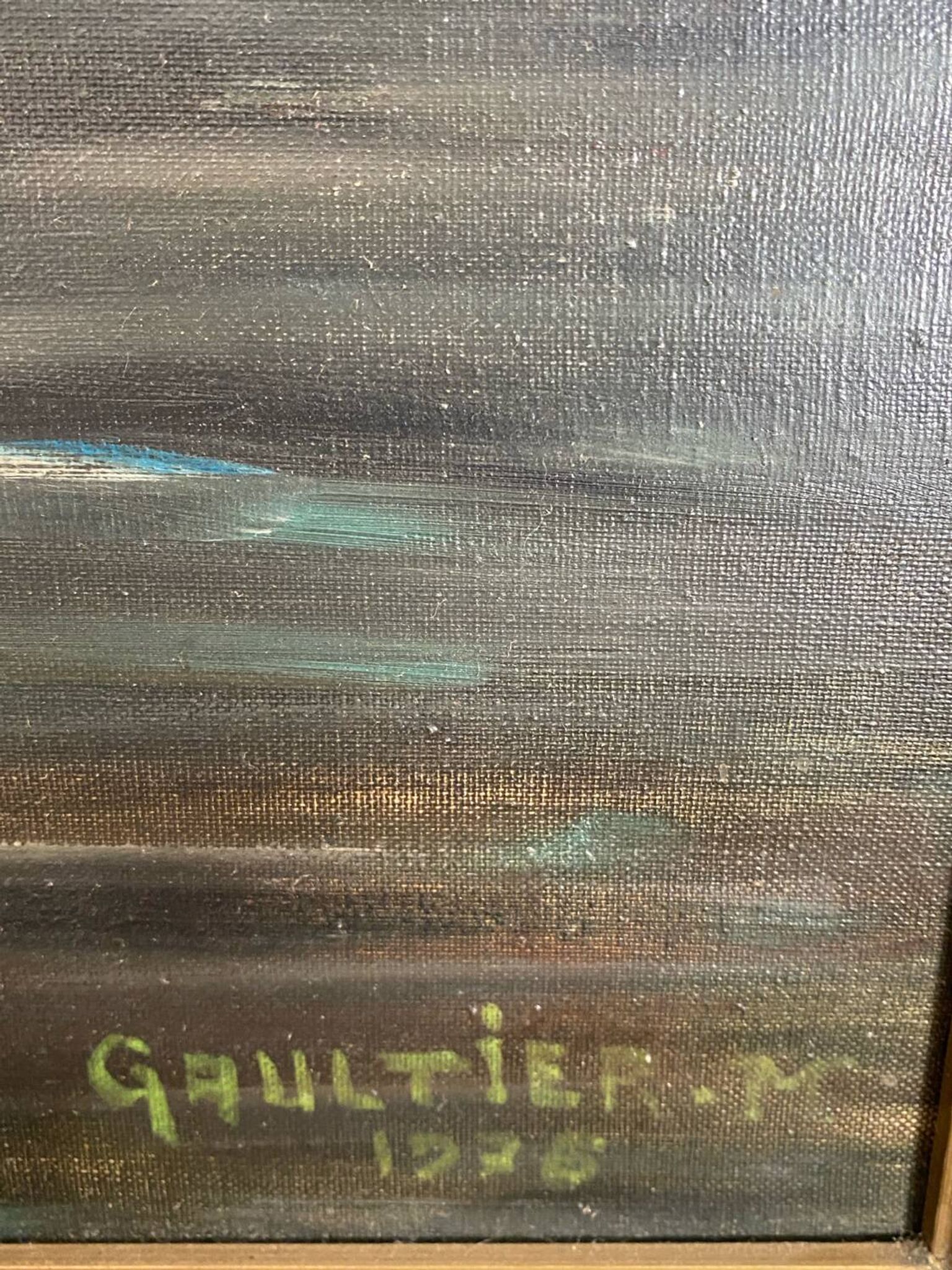 Oil on canvas, still life, framed, large format, Gaultier M
