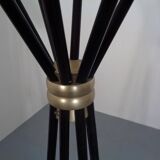 Italian copper and steel tubular coat rack, 1950s