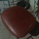 Set of 4 armchairs in chromed metal and brown imitation leather, circa 1960