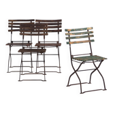 Anciennes chaises pliantes d’extérieur (c.1920). Ensemble de 4 pièces #33