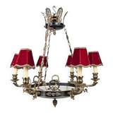 Empire-Style Ceiling Lamp — Sheet Metal & Brass — 20th Century — Classic Ar