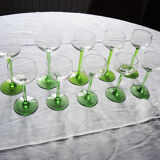 10 ancient white wine glasses from alsace