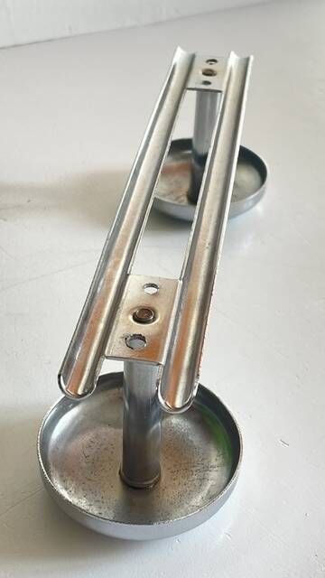Vintage chrome metal coat stand