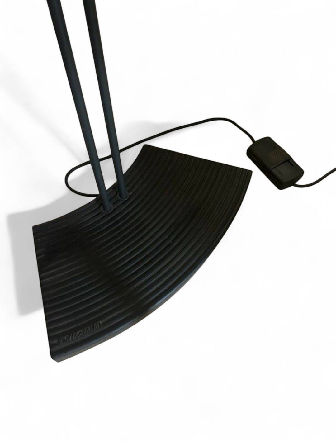 Black halogen floor lamp – design by Sigheaki Asahara, circa 1980