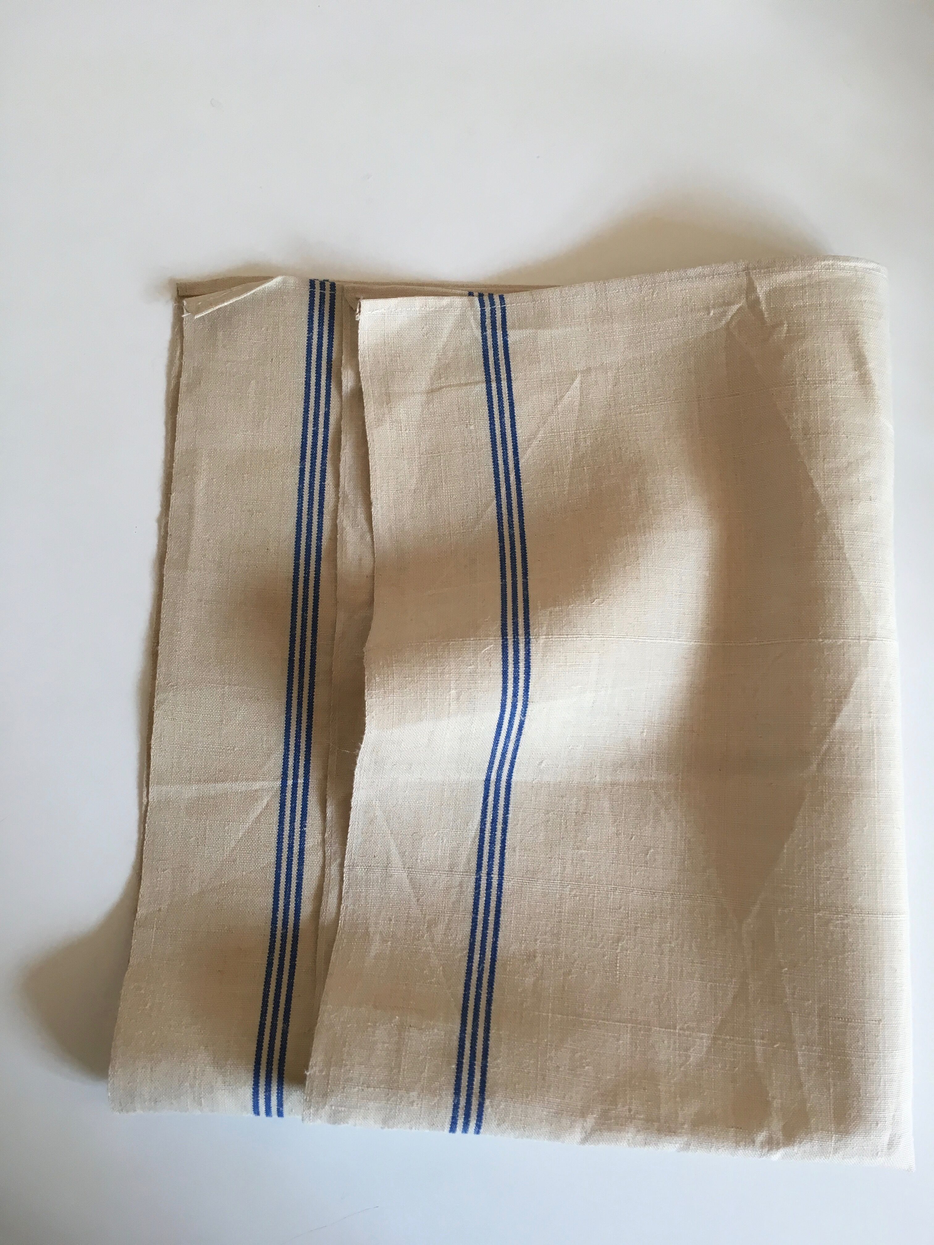 60s blue-bed linen towels