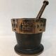 Bronze mortar, Art Deco, signed "The bronze"