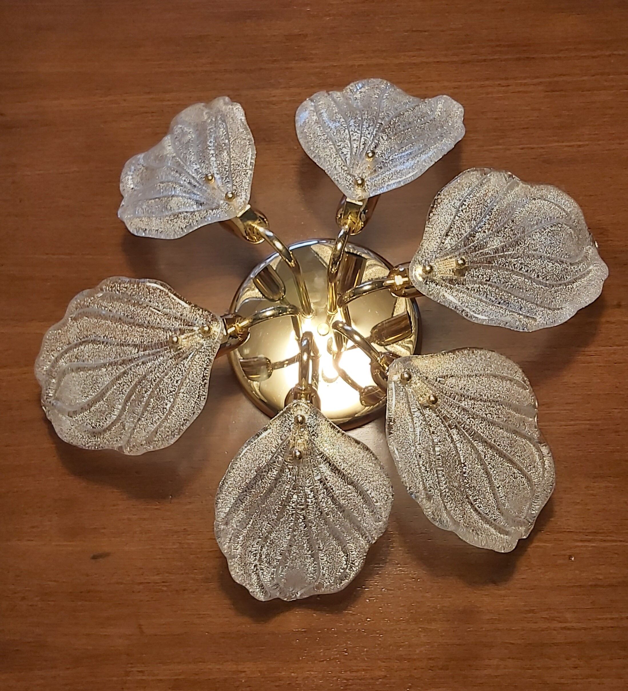Murano glass ceiling lamp, Navaresi, Italy, 1980s