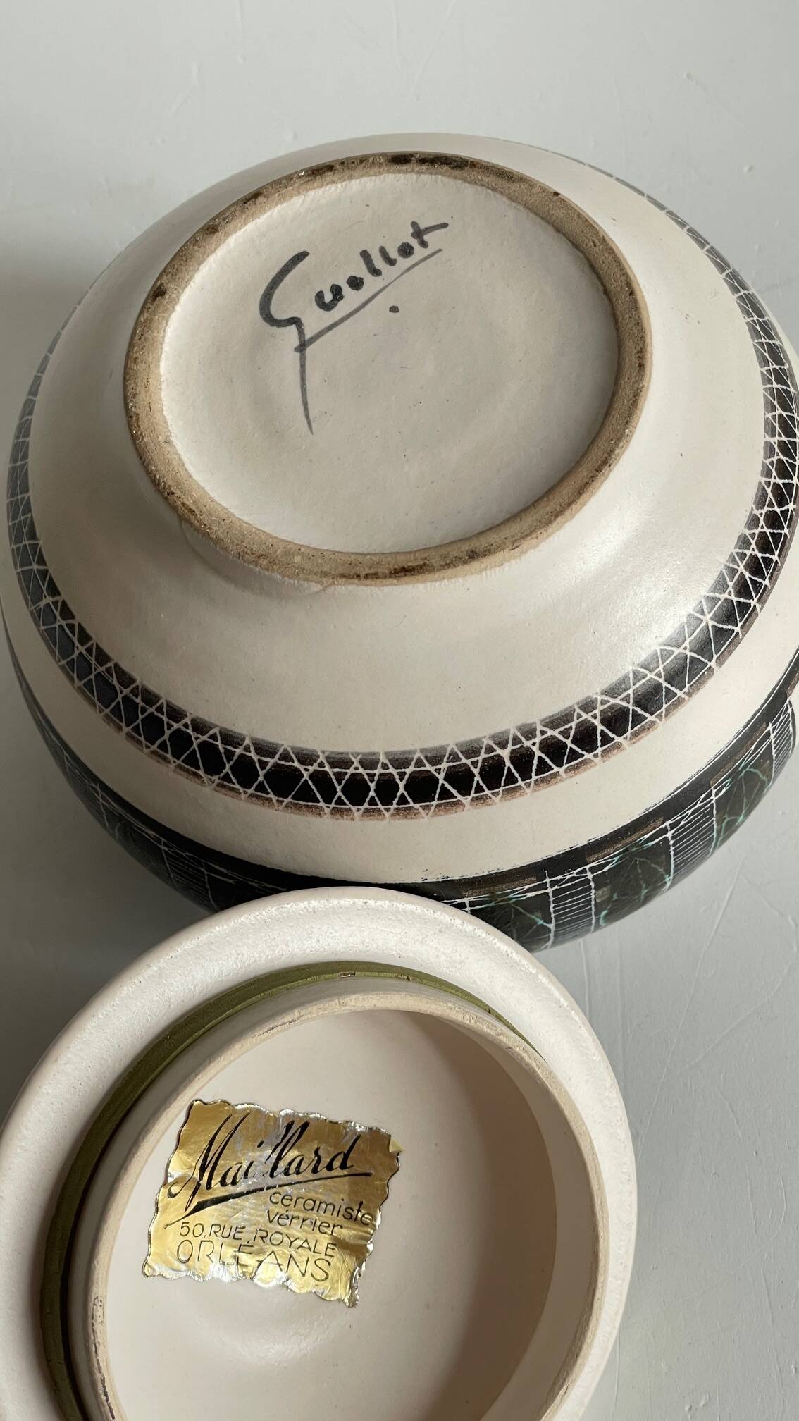 Ceramic Tobacco Pot Marcel GUILLOT