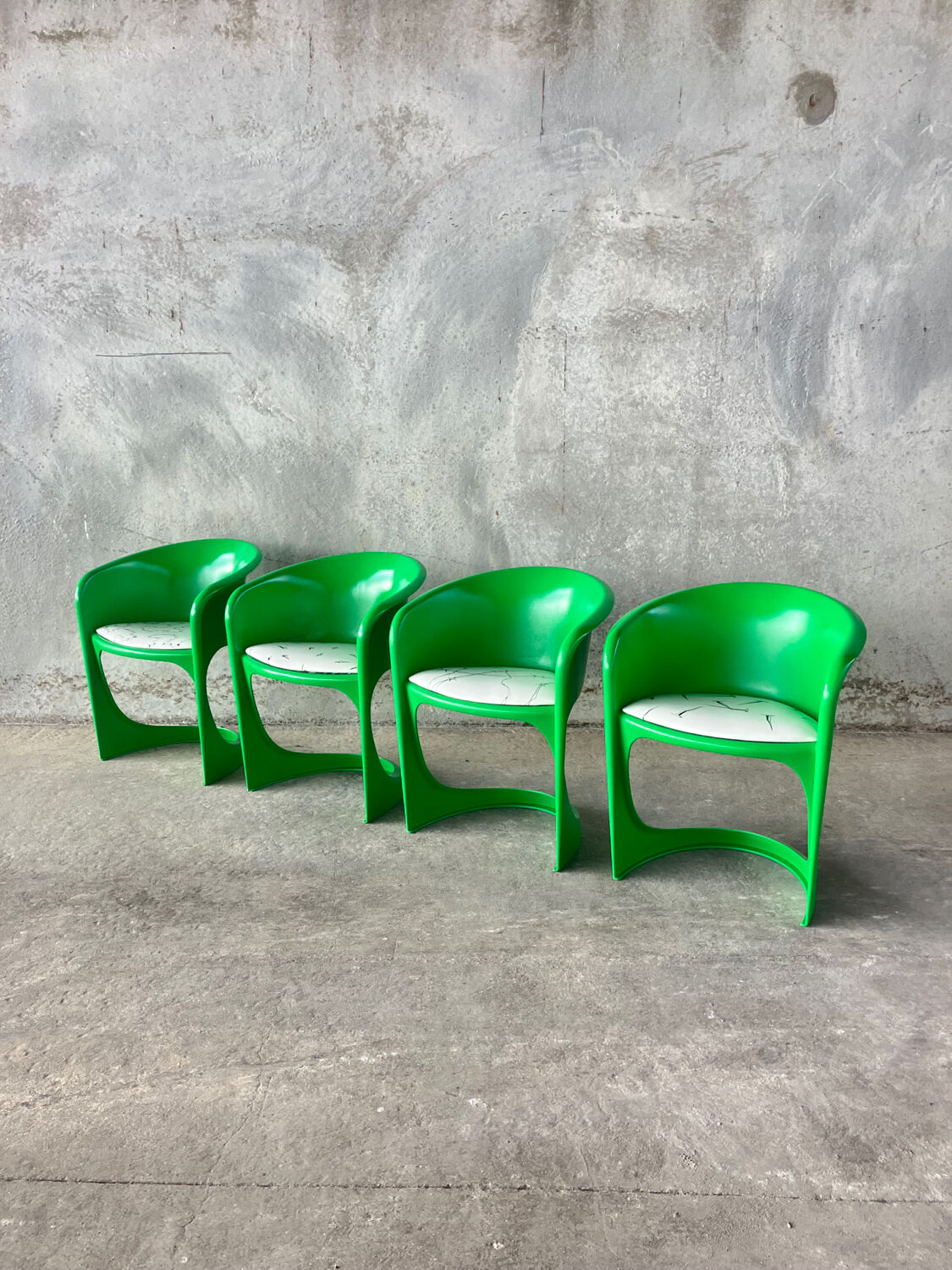 Set of four Steen Ostergaard chairs for Cado, Denmark, 1974.