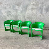 Set of four Steen Ostergaard chairs for Cado, Denmark, 1974.