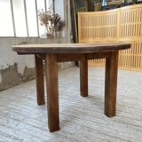 1950s round pine table with extensions
