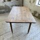 Beech and pine farmhouse table with spindle legs 170 cm