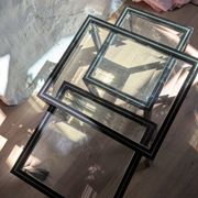 3 nesting tables signed by Pierre Vandel.