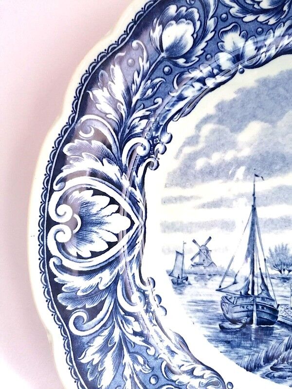 Decorative porcelain wall plate st. Delft at the mill