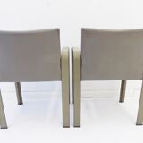 Lot de 2 fauteuils en cuir Matteo Grassi Golfo Dei Poeti