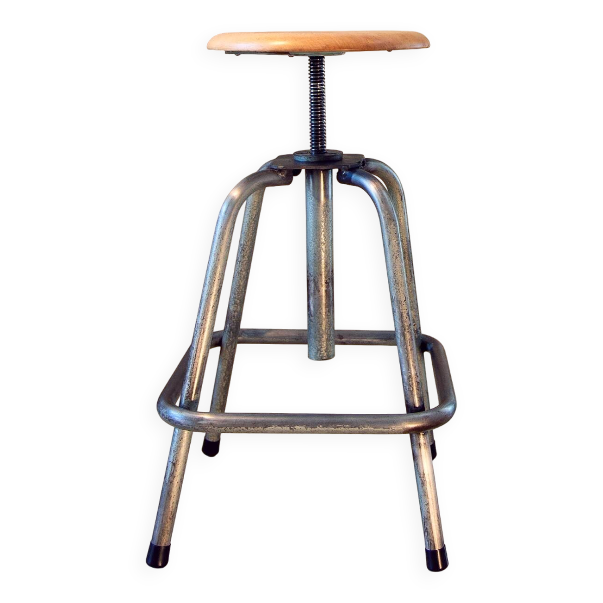 Restored factory stool L. Sautereau, 1950s-60s.
