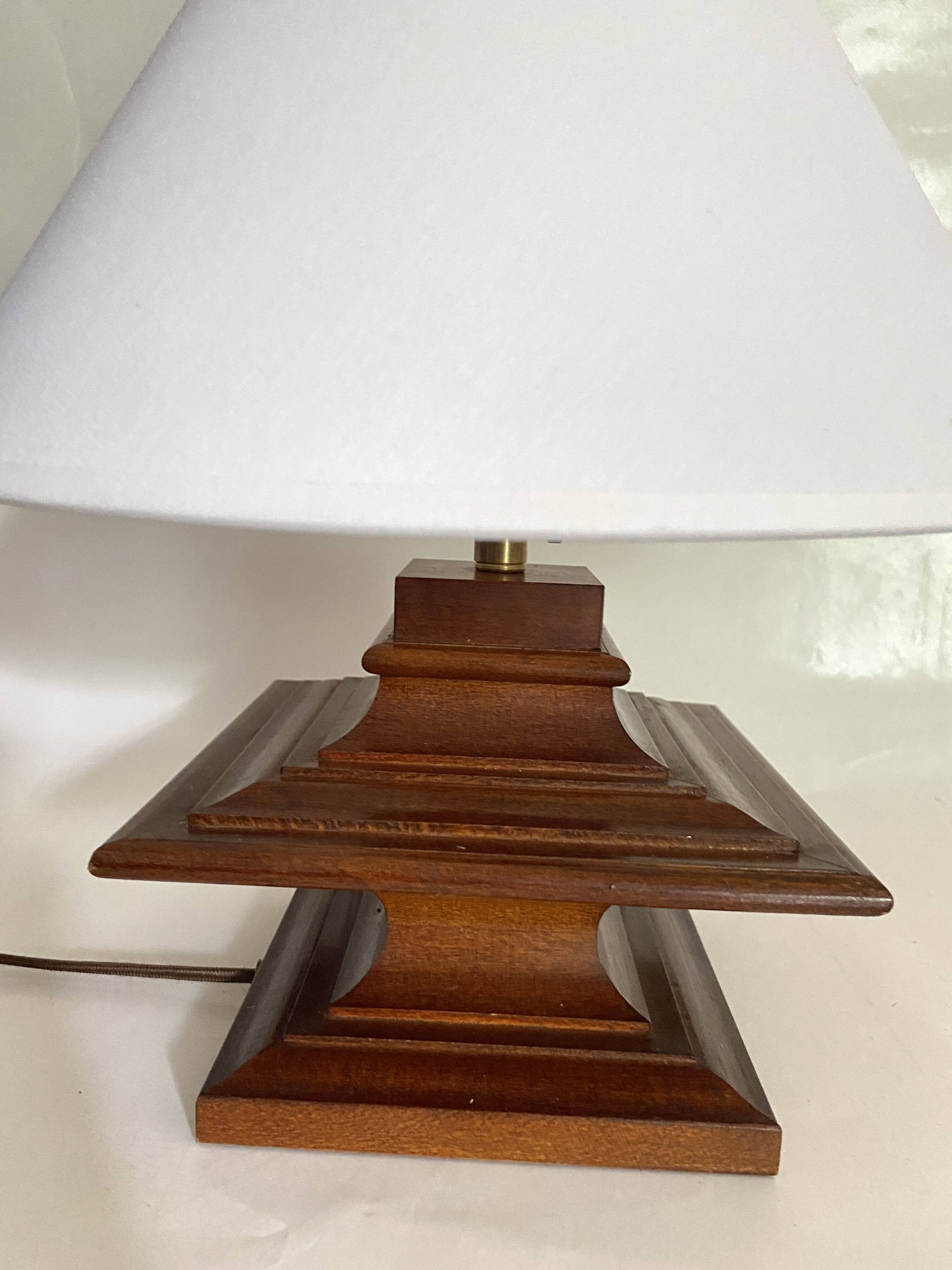 English lamp, fabric cable, cotton lampshade