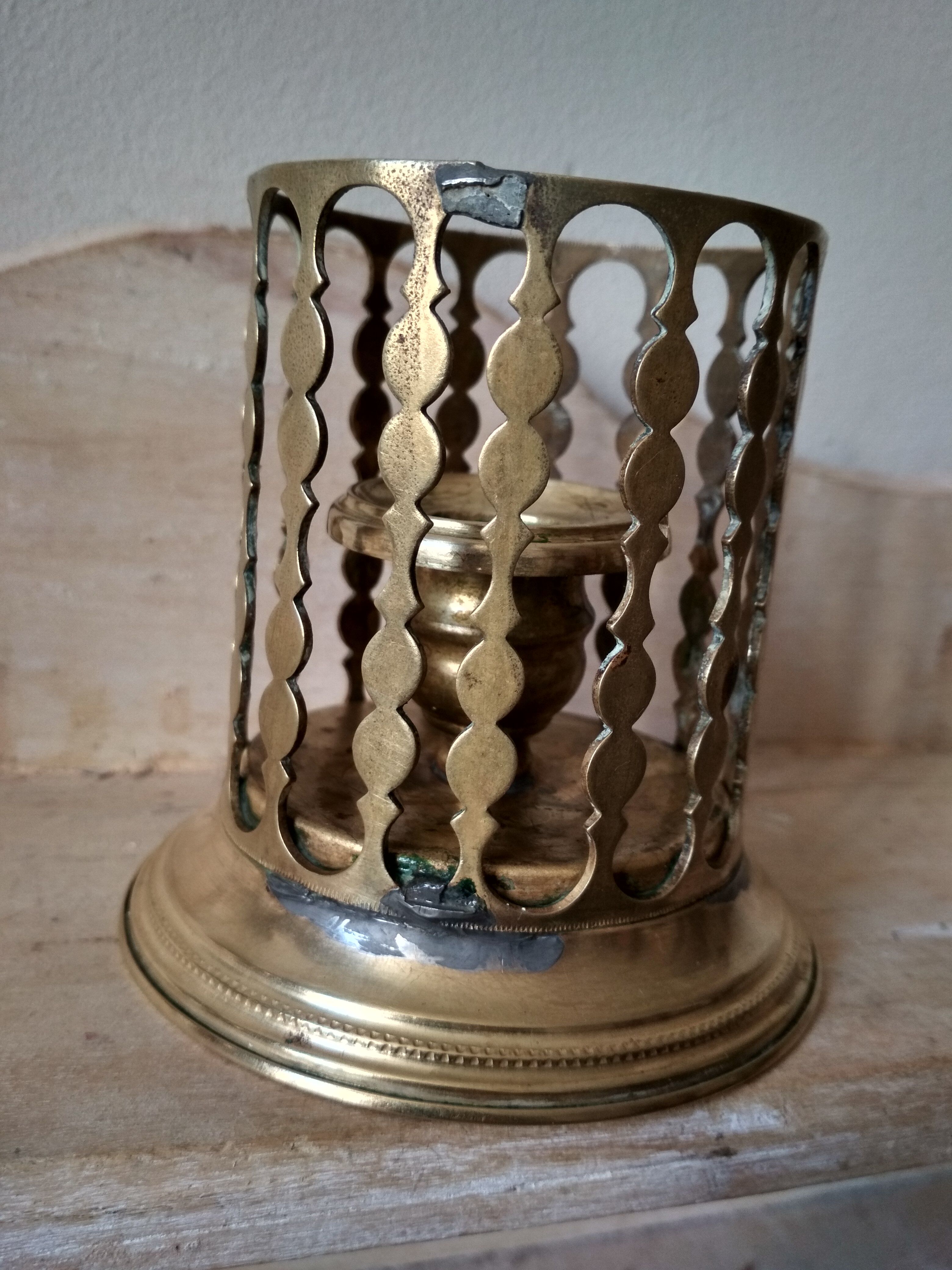 Brass candle holder