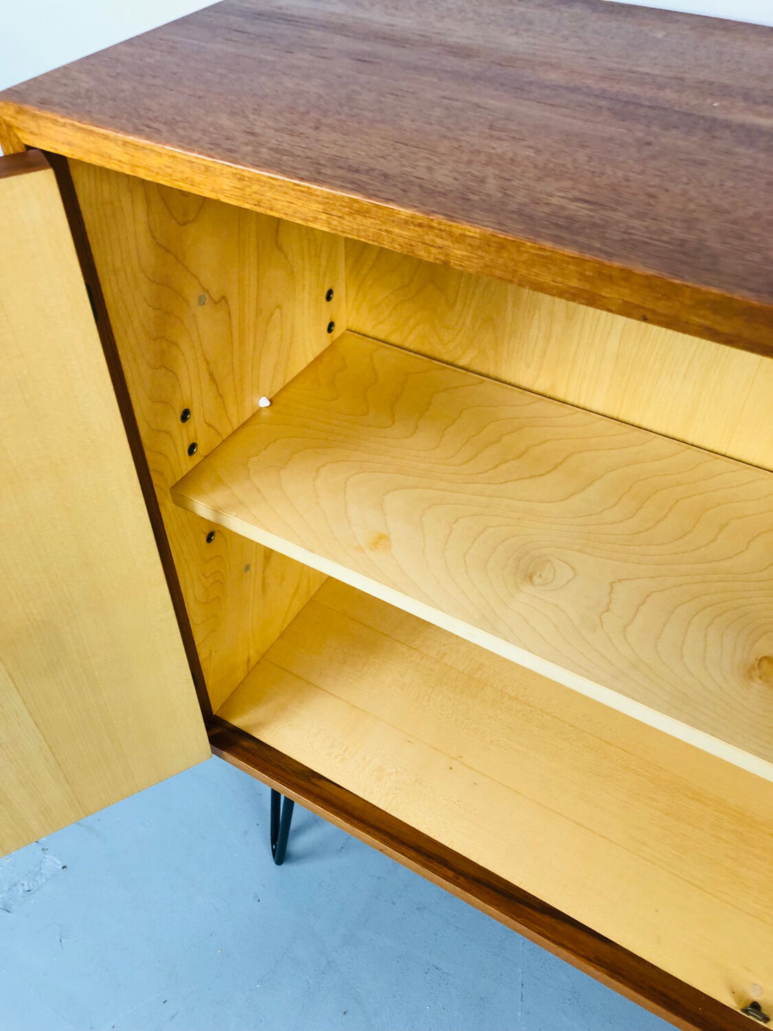 Teak Sideboard with Hairpin legs, 1960s
