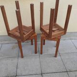 Set of 4 wooden stool