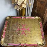 Grand plateau en bois florentin 