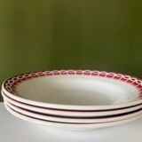 4 Badonvillier style soup plates