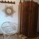 Vintage 6-hook wooden coat rack