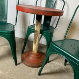 Set chairs and pedestal table Tolix