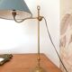 Patinated brass desk lamp, 19th century