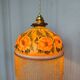 Old opaline and its tassels hanging lamp