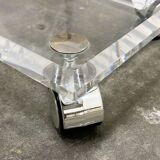 Vintage Lucite magazine cart, 1980s