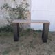 Solid wood and wrought iron console PH Collection