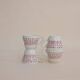 Set of 4 red ceramic mugs