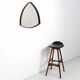 Thomas Poss Eferfolger wall mirror in rosewood triangular Denmark 1960