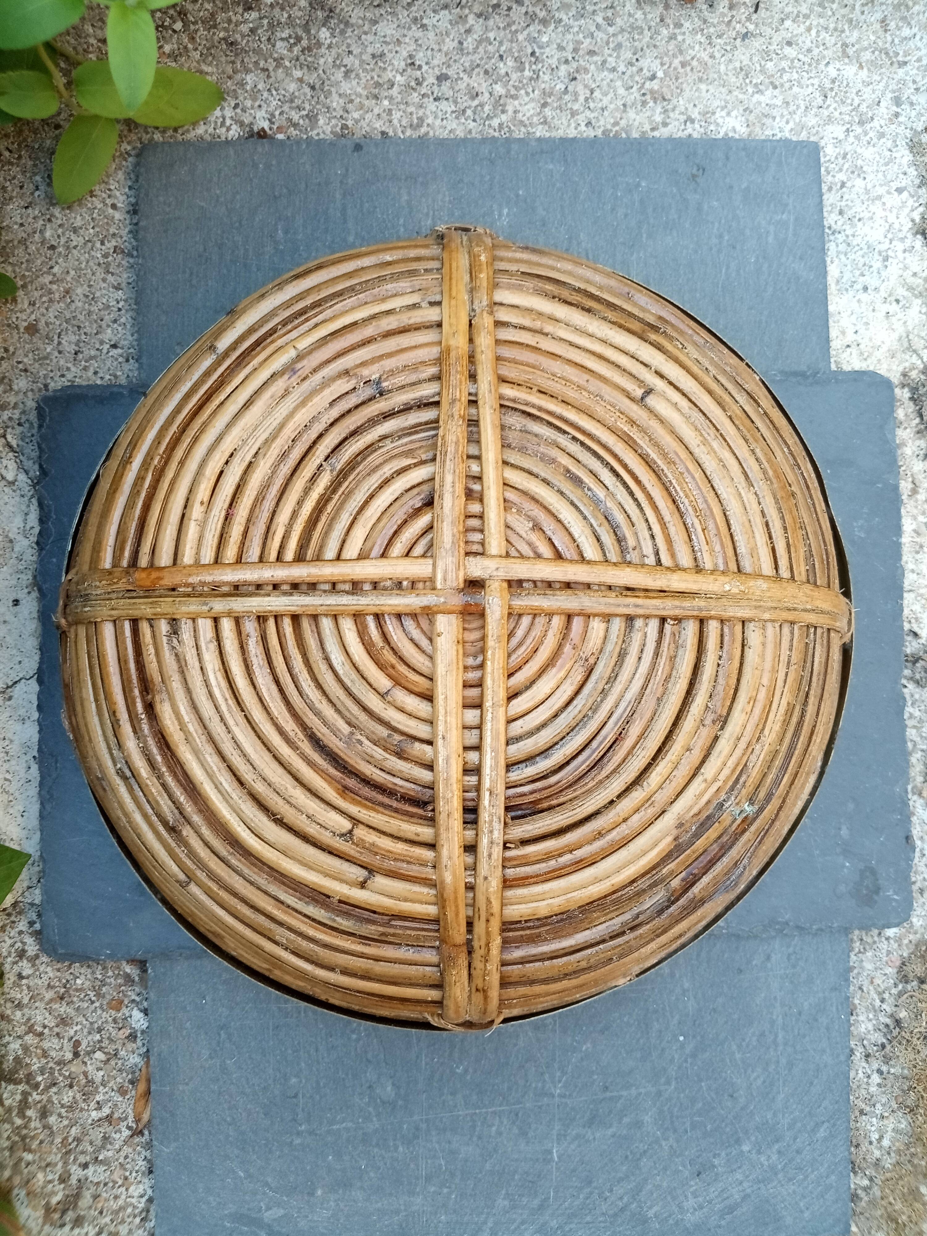 Gabriella Crespi brass wicker basket from the 1960s.