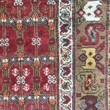 Tapis ancien persan kurde couloir fait main 120x388 cm
