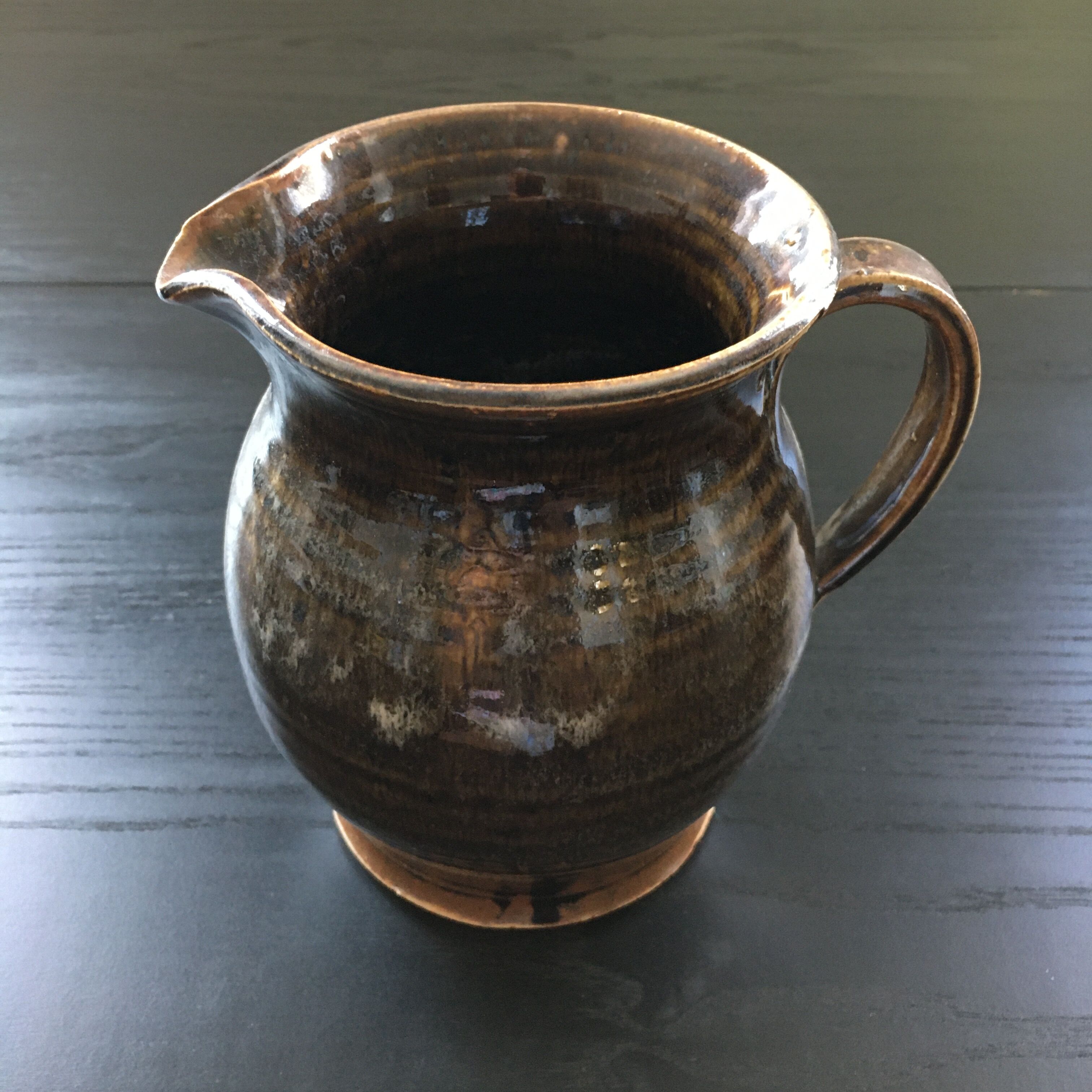 Flamed brown jug