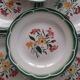 Série de 10 assiettes fleuries Sarreguemines