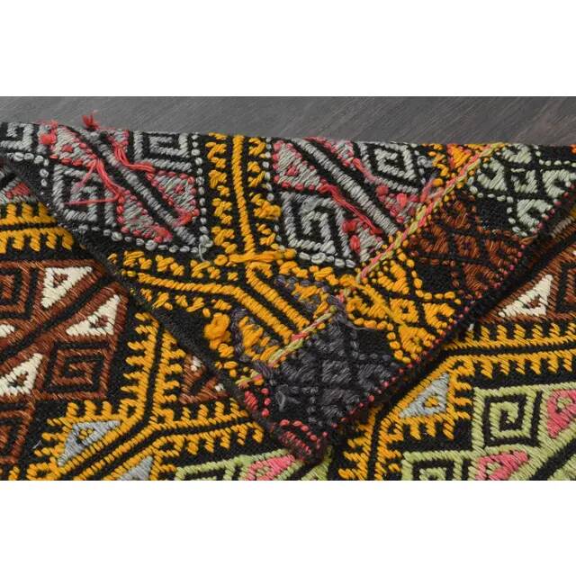 Tapis vintage turc Oushak fait main en laine et coton, années 1970
