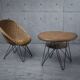 Armchair & coffee table Teun Velthuizen - Vintage 1950