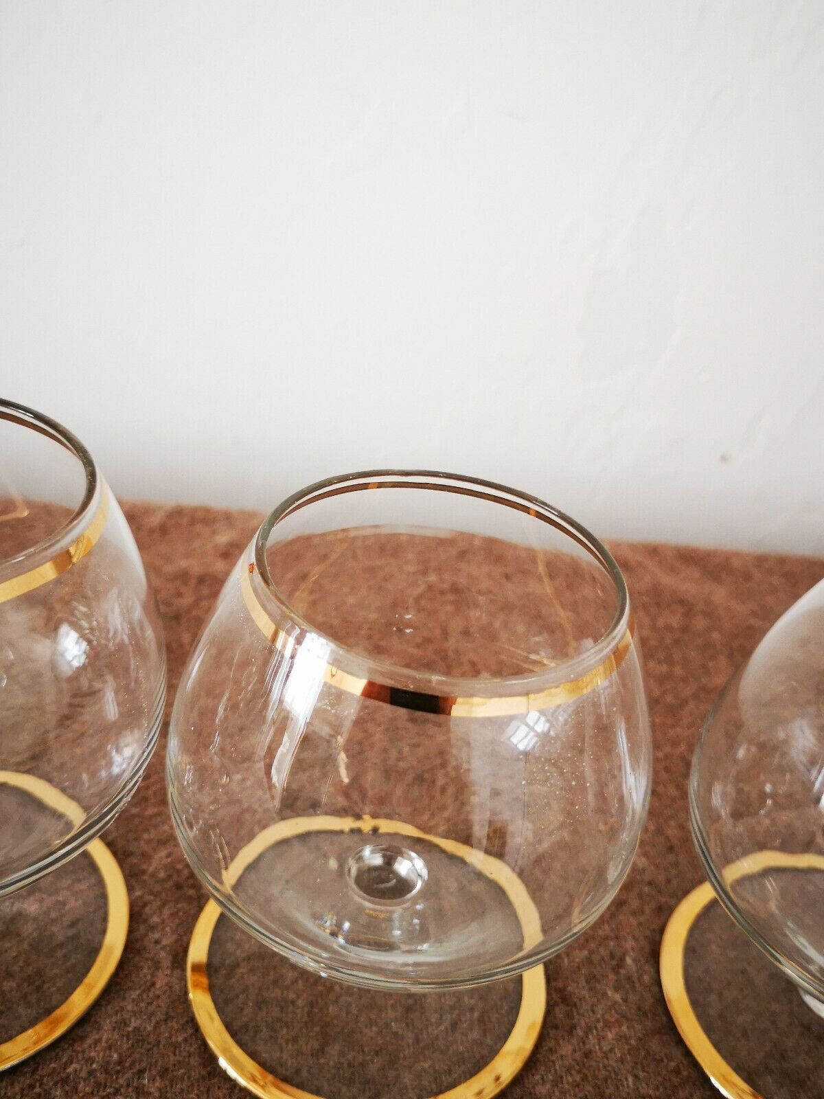 Set of 8 glasses old cognac or alcohol balloon