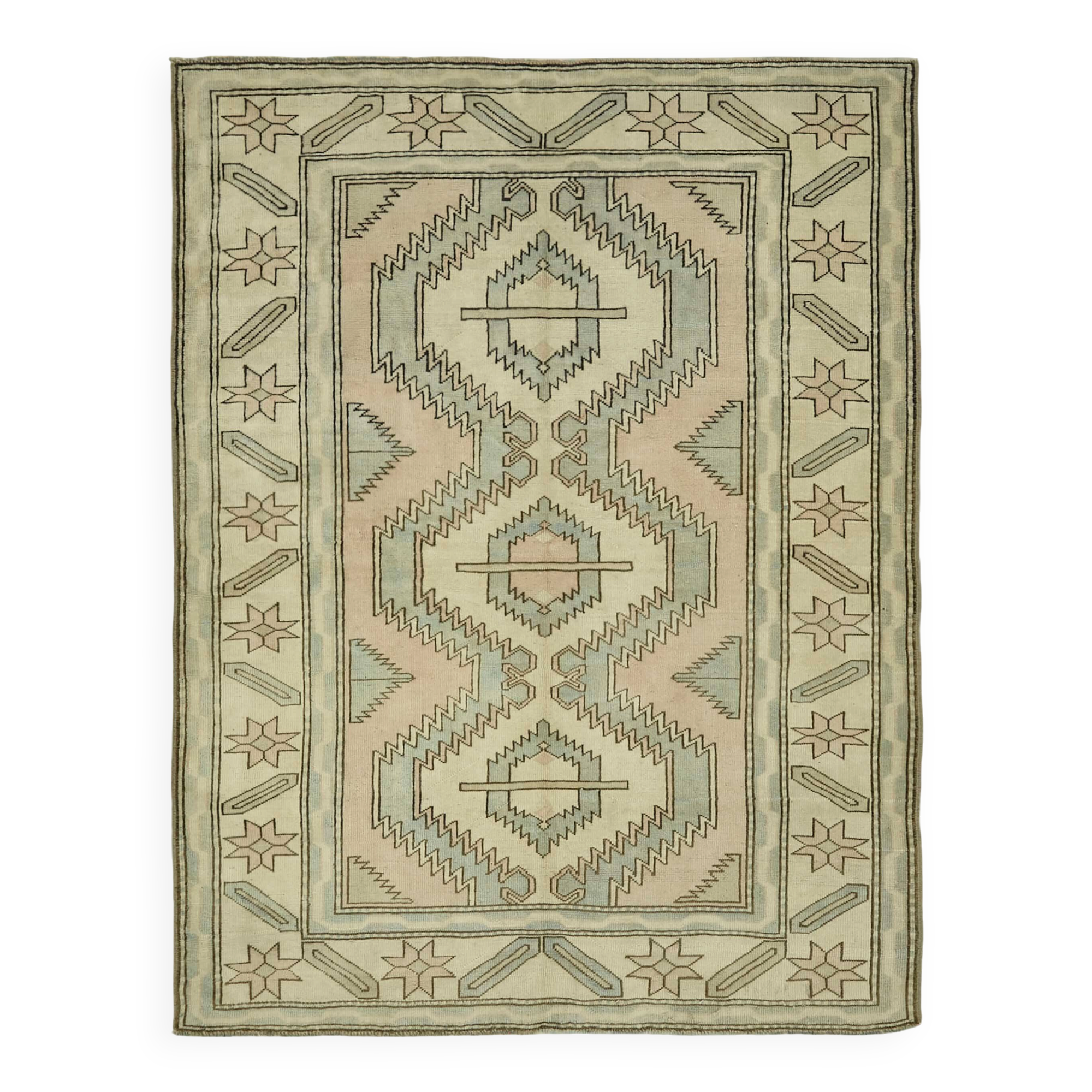 Turkish Vintage Anatolian Rug 183 cm x 240 cm