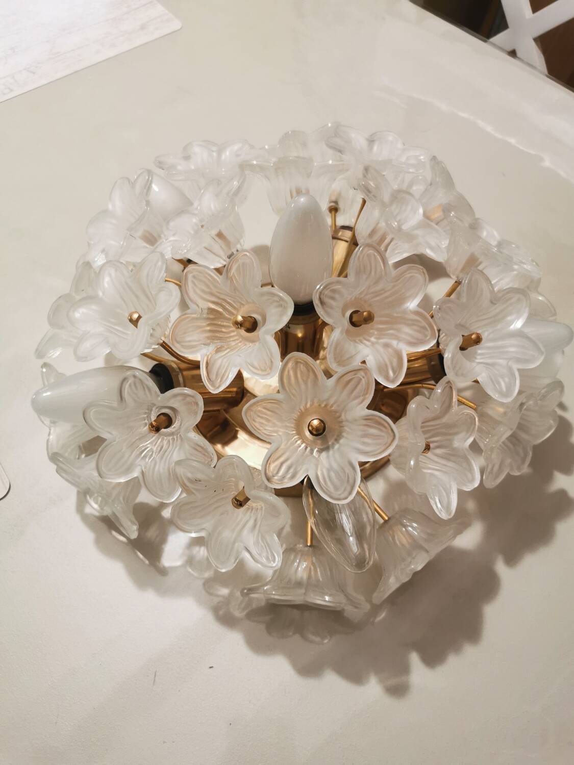 Vintage flower ceiling light