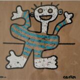 Printing on kraft paper by the contemporary artist of "CHRISTIAN CASTOR"
