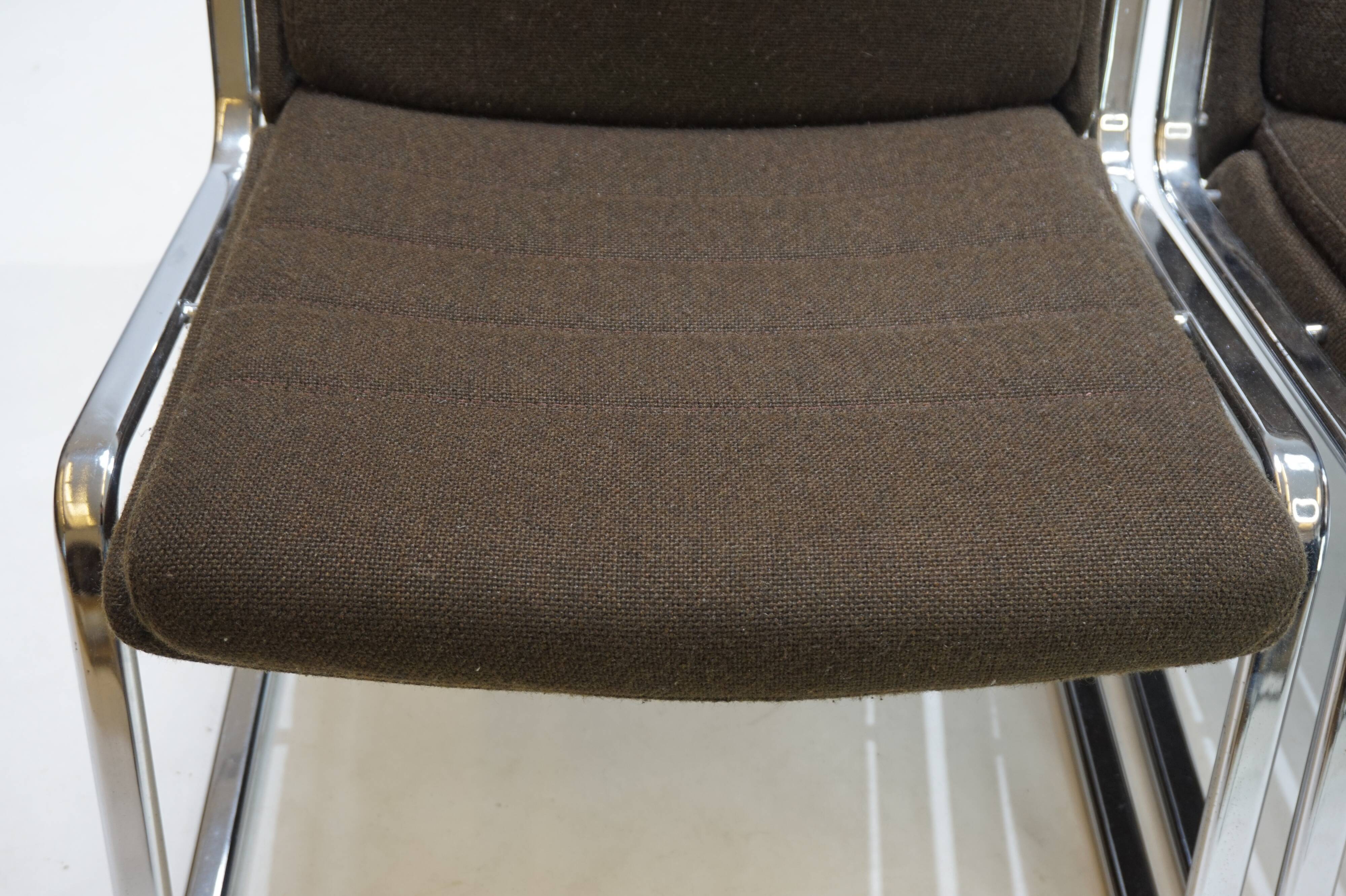 Set of two Drabert chrome lounge chairs by Gerd Lange, 1970