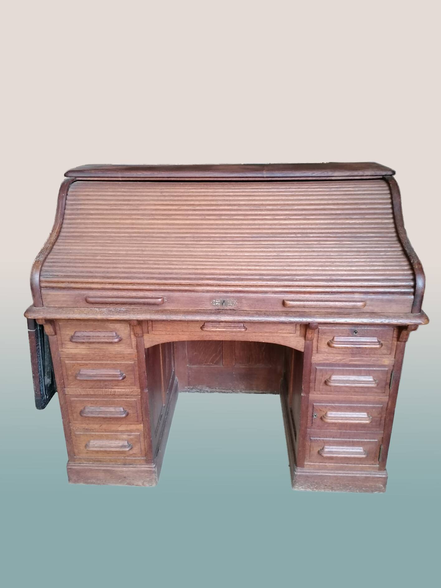 American solid wood roller desk